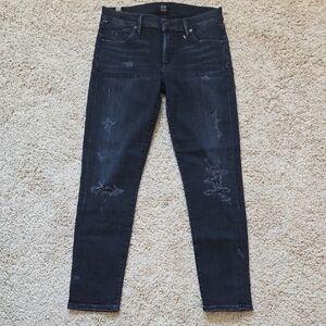 Citizens Of Humanity Black Distressed Skinny Jeans
